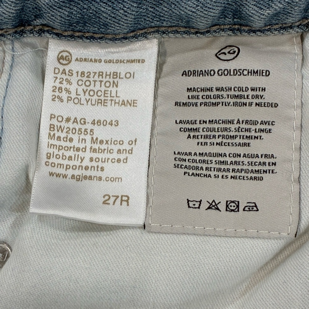 AG Adriano Goldshmied The Etta  High Rise Wide Leg Crop Jean Size 27 - Picture 9 of 11